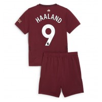 Camisa de time de futebol Manchester City Erling Haaland #9 Replicas 3º Equipamento Infantil 2024-25 Manga Curta (+ Calças curtas)